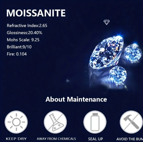 Beautiful Genuine Moissanite Earrings 18k Gold over Sterling Silver ✨️ - Picture 5 of 11